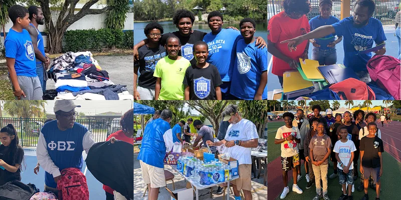Showing Up for Young People and Families — photo from Gamma Gamma Sigma community service